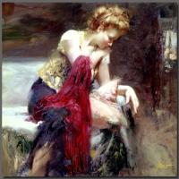 Pino Daeni - Impression oil painting.